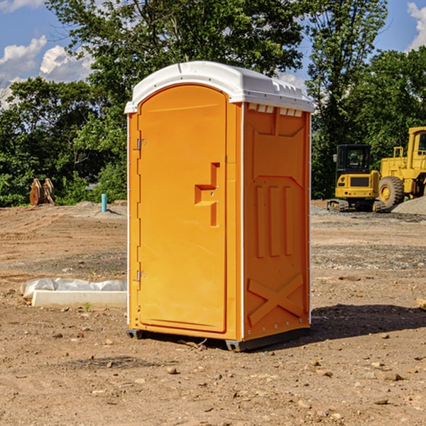 how often are the porta potties cleaned and serviced during a rental period in Rutland OH